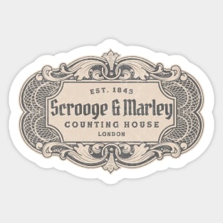 Scrooge & Marley Counting House London - Est. 1843 Sticker